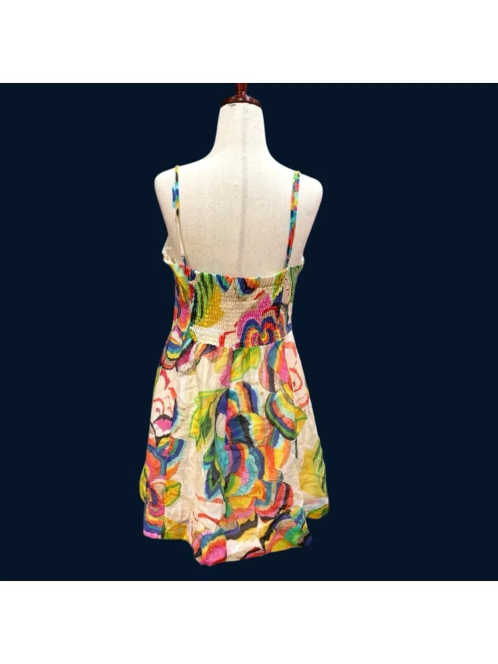 Ciebon Colorful Abstract Floral Mini Fit & Flare Dress Size Small Kentucky Derby - Picture 4 of 9